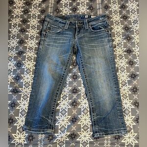 Miss Me Blue Denim Capris
